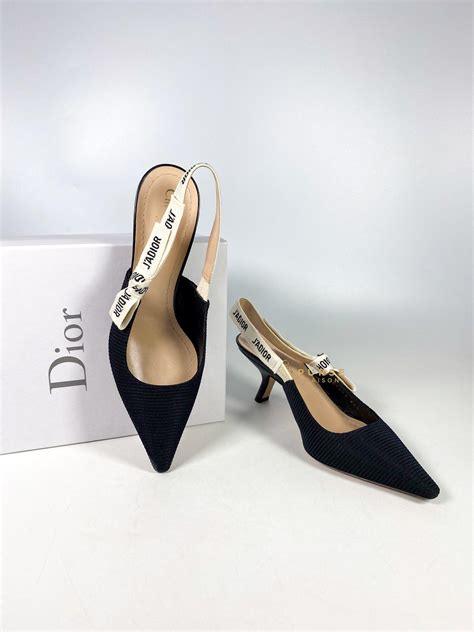 dior slingback mesh|Dior slingback technical fabric.